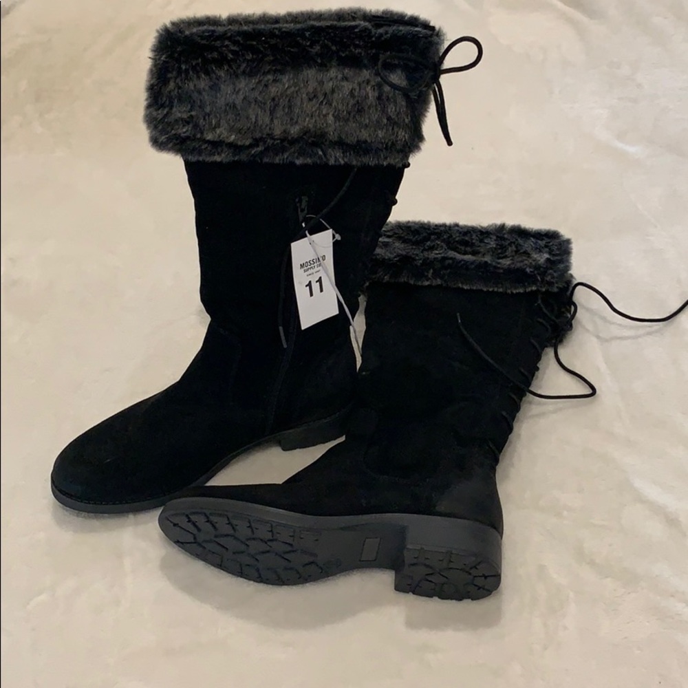 Mossimo supply co suede fur boots